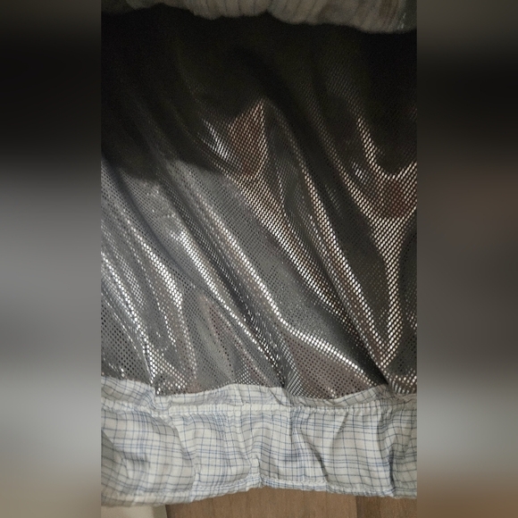 COLUMBIA Omni heat Powder lite full zip jacket. Blue/white plaid. Size Small - Picture 13 of 16